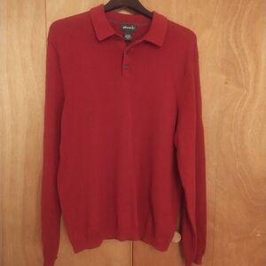 Eddie Bauer  Red Cotton Sweater Men's Tall Large